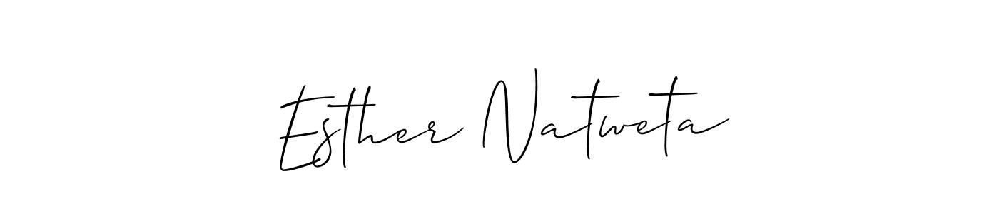 Create a beautiful signature design for name Esther Natweta. With this signature (Allison_Script) fonts, you can make a handwritten signature for free. Esther Natweta signature style 2 images and pictures png