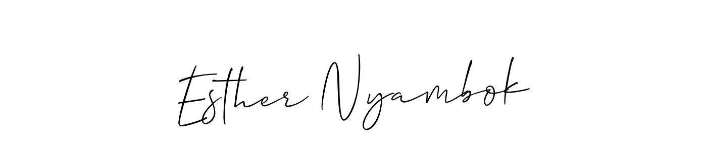 How to make Esther Nyambok signature? Allison_Script is a professional autograph style. Create handwritten signature for Esther Nyambok name. Esther Nyambok signature style 2 images and pictures png