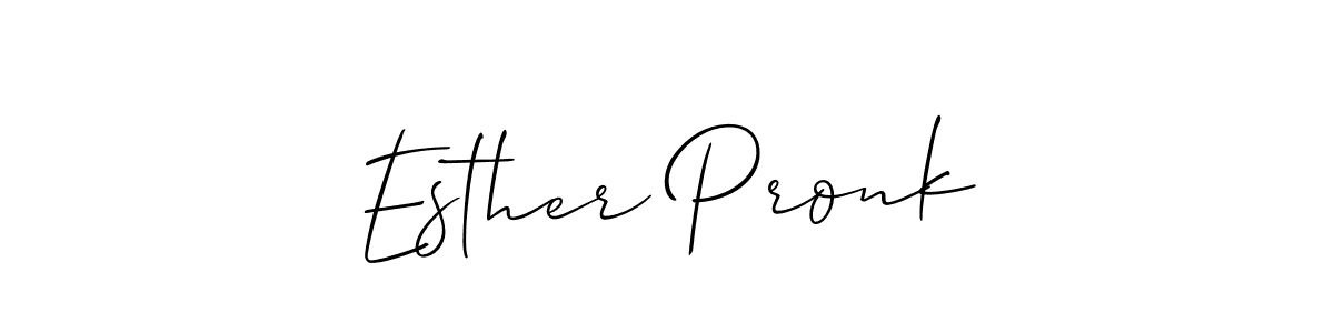 Create a beautiful signature design for name Esther Pronk. With this signature (Allison_Script) fonts, you can make a handwritten signature for free. Esther Pronk signature style 2 images and pictures png