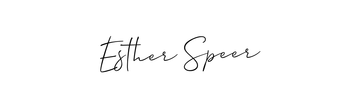 It looks lik you need a new signature style for name Esther Speer. Design unique handwritten (Allison_Script) signature with our free signature maker in just a few clicks. Esther Speer signature style 2 images and pictures png