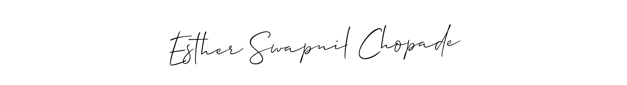 Design your own signature with our free online signature maker. With this signature software, you can create a handwritten (Allison_Script) signature for name Esther Swapnil Chopade. Esther Swapnil Chopade signature style 2 images and pictures png