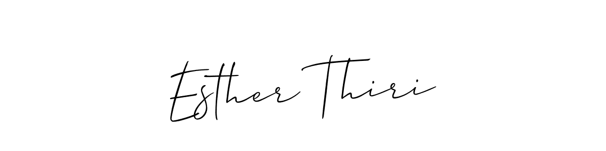 Make a beautiful signature design for name Esther Thiri. With this signature (Allison_Script) style, you can create a handwritten signature for free. Esther Thiri signature style 2 images and pictures png