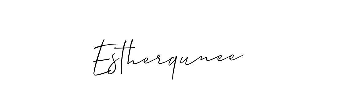 Make a beautiful signature design for name Estherqunee. With this signature (Allison_Script) style, you can create a handwritten signature for free. Estherqunee signature style 2 images and pictures png