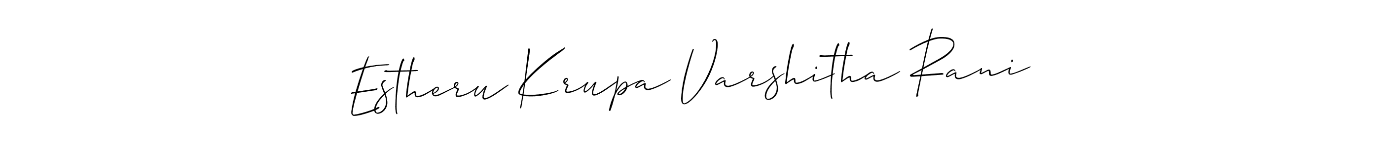 Here are the top 10 professional signature styles for the name Estheru Krupa Varshitha Rani. These are the best autograph styles you can use for your name. Estheru Krupa Varshitha Rani signature style 2 images and pictures png