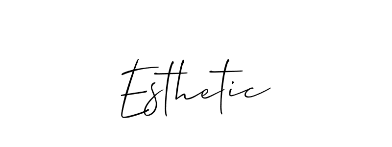 How to make Esthetic signature? Allison_Script is a professional autograph style. Create handwritten signature for Esthetic name. Esthetic signature style 2 images and pictures png