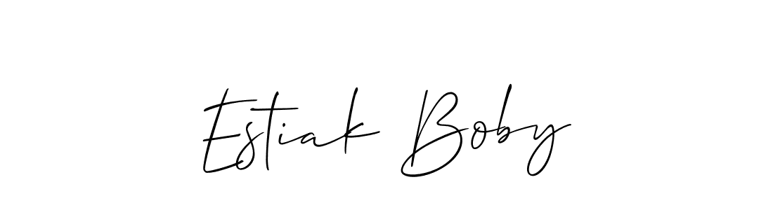 See photos of Estiak Boby official signature by Spectra . Check more albums & portfolios. Read reviews & check more about Allison_Script font. Estiak Boby signature style 2 images and pictures png