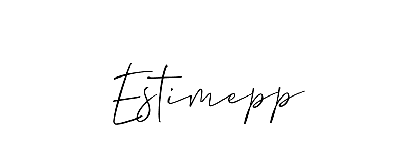 Make a beautiful signature design for name Estimepp. With this signature (Allison_Script) style, you can create a handwritten signature for free. Estimepp signature style 2 images and pictures png