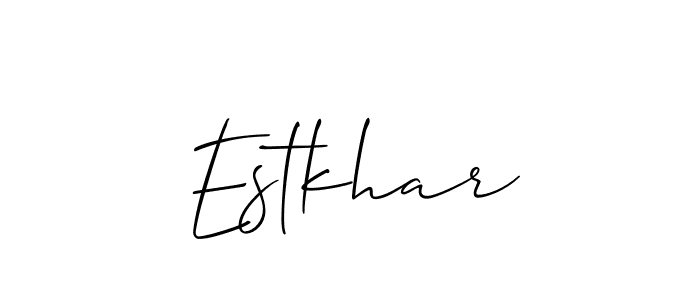 Estkhar stylish signature style. Best Handwritten Sign (Allison_Script) for my name. Handwritten Signature Collection Ideas for my name Estkhar. Estkhar signature style 2 images and pictures png