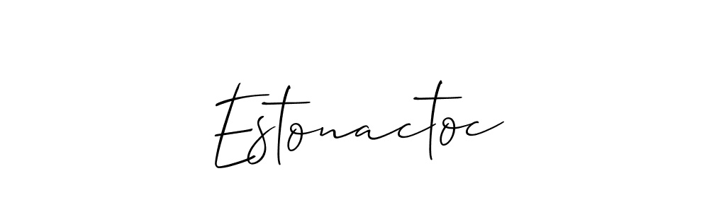 Design your own signature with our free online signature maker. With this signature software, you can create a handwritten (Allison_Script) signature for name Estonactoc. Estonactoc signature style 2 images and pictures png