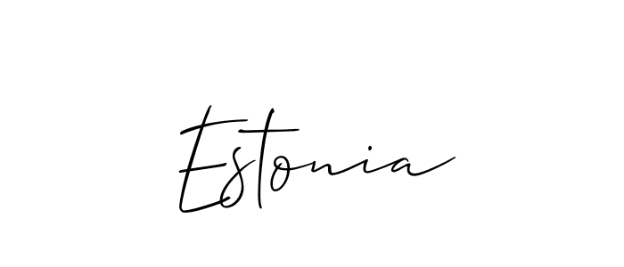How to make Estonia signature? Allison_Script is a professional autograph style. Create handwritten signature for Estonia name. Estonia signature style 2 images and pictures png