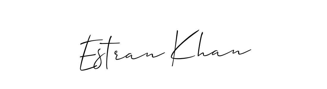 Also we have Estran Khan name is the best signature style. Create professional handwritten signature collection using Allison_Script autograph style. Estran Khan signature style 2 images and pictures png