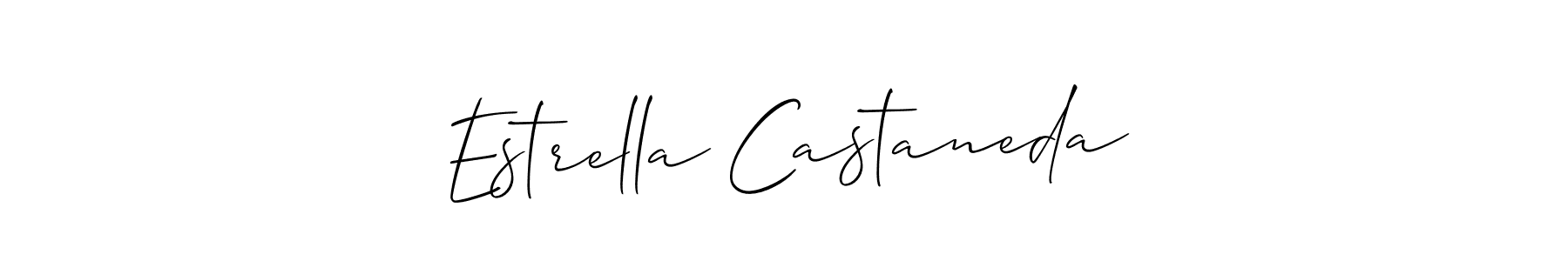 Use a signature maker to create a handwritten signature online. With this signature software, you can design (Allison_Script) your own signature for name Estrella Castaneda. Estrella Castaneda signature style 2 images and pictures png