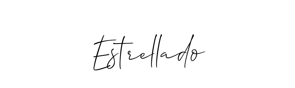 How to Draw Estrellado signature style? Allison_Script is a latest design signature styles for name Estrellado. Estrellado signature style 2 images and pictures png