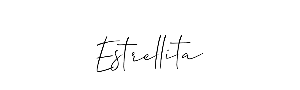 How to make Estrellita signature? Allison_Script is a professional autograph style. Create handwritten signature for Estrellita name. Estrellita signature style 2 images and pictures png