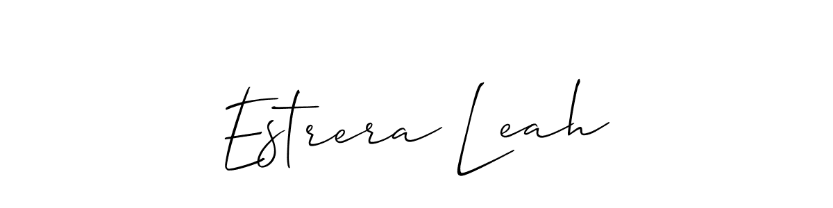 Similarly Allison_Script is the best handwritten signature design. Signature creator online .You can use it as an online autograph creator for name Estrera Leah. Estrera Leah signature style 2 images and pictures png