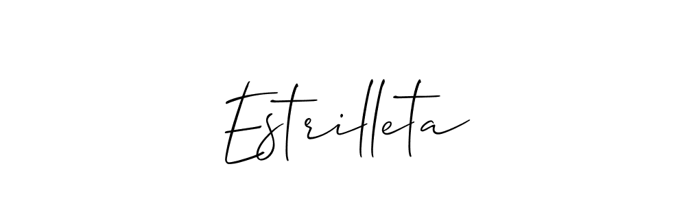 How to Draw Estrilleta signature style? Allison_Script is a latest design signature styles for name Estrilleta. Estrilleta signature style 2 images and pictures png