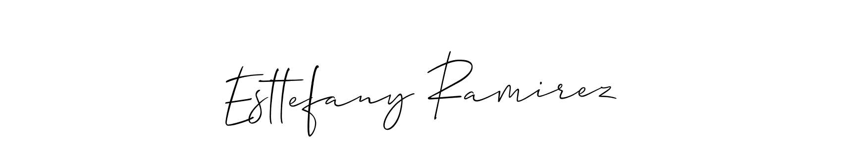 How to make Esttefany Ramirez signature? Allison_Script is a professional autograph style. Create handwritten signature for Esttefany Ramirez name. Esttefany Ramirez signature style 2 images and pictures png