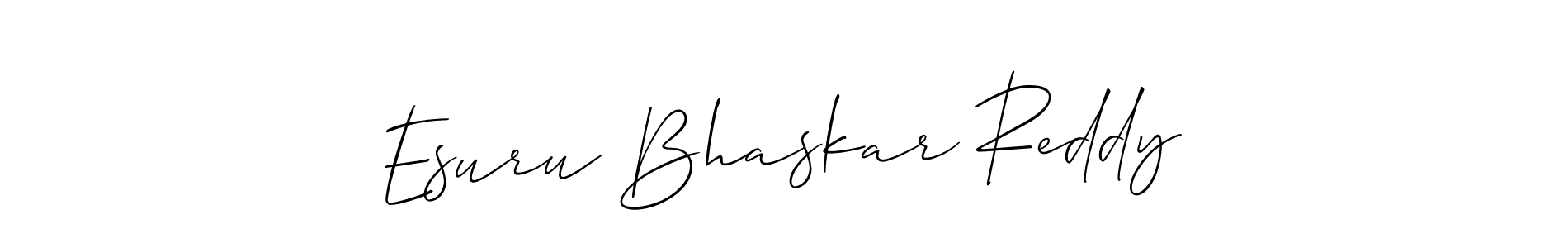 Create a beautiful signature design for name Esuru Bhaskar Reddy. With this signature (Allison_Script) fonts, you can make a handwritten signature for free. Esuru Bhaskar Reddy signature style 2 images and pictures png