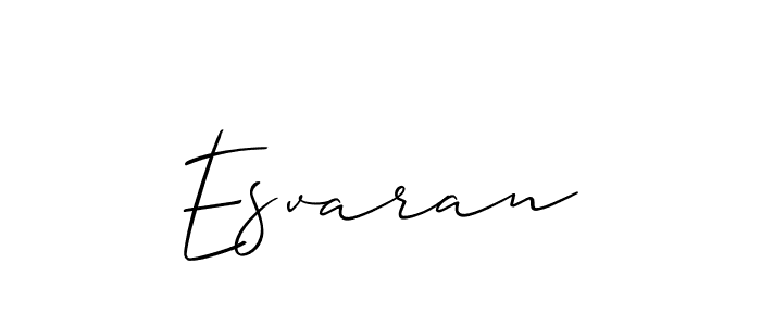 if you are searching for the best signature style for your name Esvaran. so please give up your signature search. here we have designed multiple signature styles  using Allison_Script. Esvaran signature style 2 images and pictures png