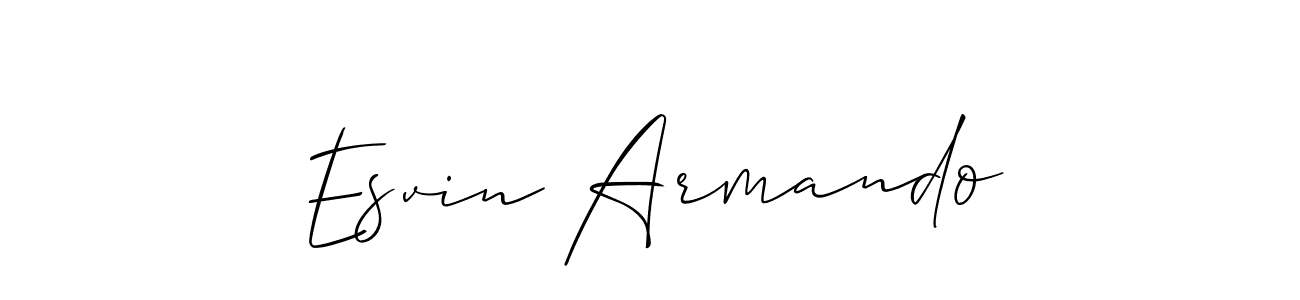 Allison_Script is a professional signature style that is perfect for those who want to add a touch of class to their signature. It is also a great choice for those who want to make their signature more unique. Get Esvin Armando name to fancy signature for free. Esvin Armando signature style 2 images and pictures png