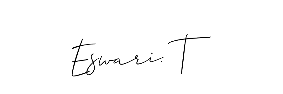 Make a beautiful signature design for name Eswari. T. Use this online signature maker to create a handwritten signature for free. Eswari. T signature style 2 images and pictures png