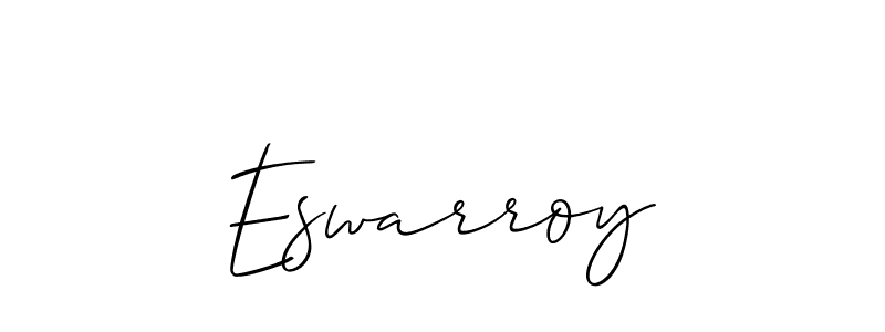 The best way (Allison_Script) to make a short signature is to pick only two or three words in your name. The name Eswarroy include a total of six letters. For converting this name. Eswarroy signature style 2 images and pictures png