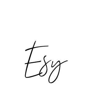 Make a beautiful signature design for name Esy. With this signature (Allison_Script) style, you can create a handwritten signature for free. Esy signature style 2 images and pictures png