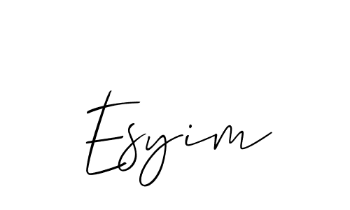 Esyim stylish signature style. Best Handwritten Sign (Allison_Script) for my name. Handwritten Signature Collection Ideas for my name Esyim. Esyim signature style 2 images and pictures png