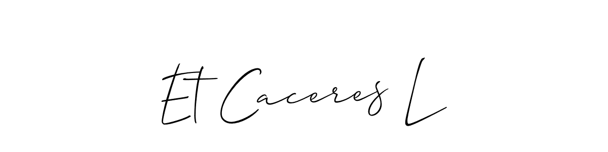 Et Caceres L stylish signature style. Best Handwritten Sign (Allison_Script) for my name. Handwritten Signature Collection Ideas for my name Et Caceres L. Et Caceres L signature style 2 images and pictures png