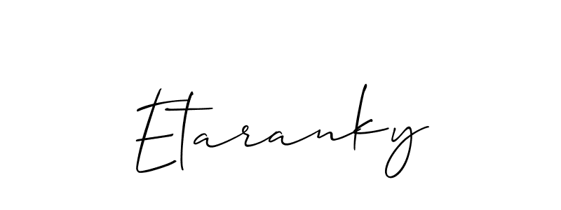 Once you've used our free online signature maker to create your best signature Allison_Script style, it's time to enjoy all of the benefits that Etaranky name signing documents. Etaranky signature style 2 images and pictures png