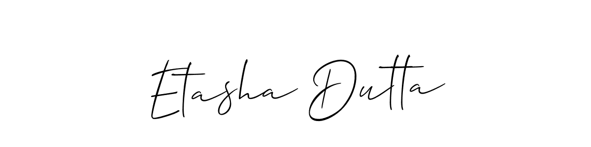 Check out images of Autograph of Etasha Dutta name. Actor Etasha Dutta Signature Style. Allison_Script is a professional sign style online. Etasha Dutta signature style 2 images and pictures png