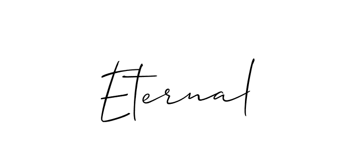 Similarly Allison_Script is the best handwritten signature design. Signature creator online .You can use it as an online autograph creator for name Eternal. Eternal signature style 2 images and pictures png