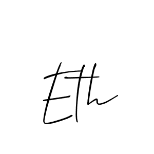 How to make Eth signature? Allison_Script is a professional autograph style. Create handwritten signature for Eth name. Eth signature style 2 images and pictures png