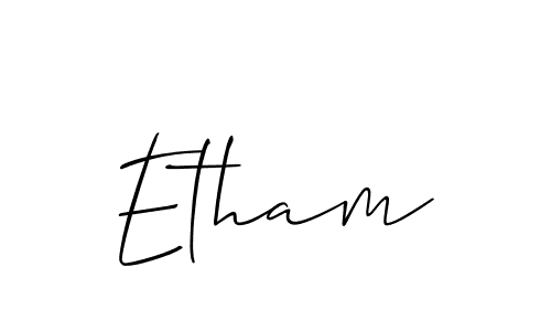 if you are searching for the best signature style for your name Etham. so please give up your signature search. here we have designed multiple signature styles  using Allison_Script. Etham signature style 2 images and pictures png