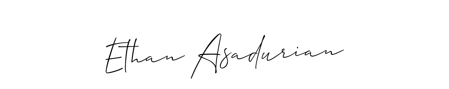Make a short Ethan Asadurian signature style. Manage your documents anywhere anytime using Allison_Script. Create and add eSignatures, submit forms, share and send files easily. Ethan Asadurian signature style 2 images and pictures png