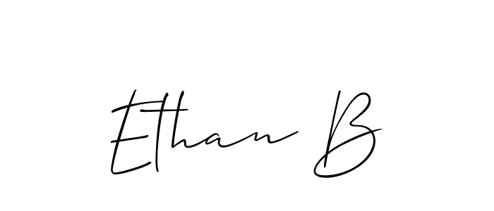 Use a signature maker to create a handwritten signature online. With this signature software, you can design (Allison_Script) your own signature for name Ethan B. Ethan B signature style 2 images and pictures png