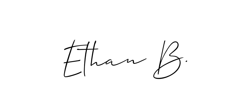 Create a beautiful signature design for name Ethan B.. With this signature (Allison_Script) fonts, you can make a handwritten signature for free. Ethan B. signature style 2 images and pictures png