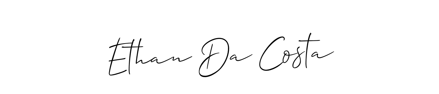 This is the best signature style for the Ethan Da Costa name. Also you like these signature font (Allison_Script). Mix name signature. Ethan Da Costa signature style 2 images and pictures png