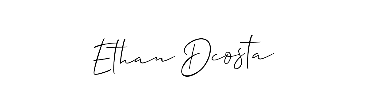 Allison_Script is a professional signature style that is perfect for those who want to add a touch of class to their signature. It is also a great choice for those who want to make their signature more unique. Get Ethan Dcosta name to fancy signature for free. Ethan Dcosta signature style 2 images and pictures png