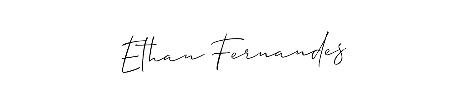 Make a beautiful signature design for name Ethan Fernandes. With this signature (Allison_Script) style, you can create a handwritten signature for free. Ethan Fernandes signature style 2 images and pictures png