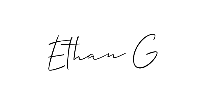 How to make Ethan G signature? Allison_Script is a professional autograph style. Create handwritten signature for Ethan G name. Ethan G signature style 2 images and pictures png