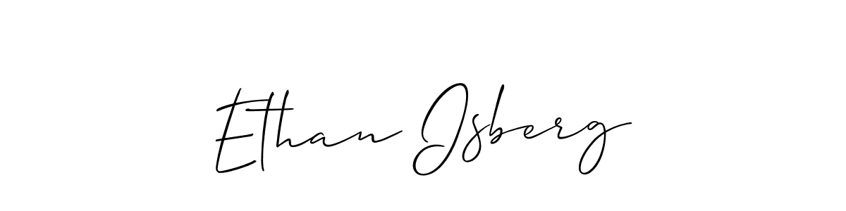 Make a beautiful signature design for name Ethan Isberg. With this signature (Allison_Script) style, you can create a handwritten signature for free. Ethan Isberg signature style 2 images and pictures png