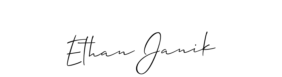 Ethan Janik stylish signature style. Best Handwritten Sign (Allison_Script) for my name. Handwritten Signature Collection Ideas for my name Ethan Janik. Ethan Janik signature style 2 images and pictures png