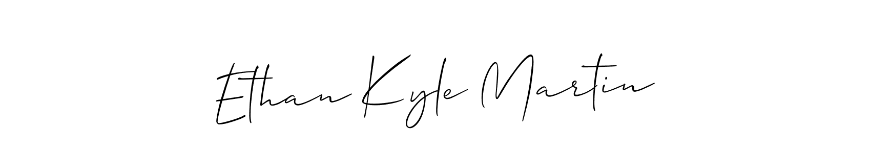 The best way (Allison_Script) to make a short signature is to pick only two or three words in your name. The name Ethan Kyle Martin include a total of six letters. For converting this name. Ethan Kyle Martin signature style 2 images and pictures png