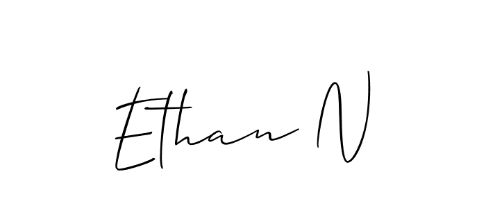 Ethan N stylish signature style. Best Handwritten Sign (Allison_Script) for my name. Handwritten Signature Collection Ideas for my name Ethan N. Ethan N signature style 2 images and pictures png