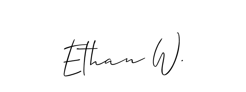 if you are searching for the best signature style for your name Ethan W.. so please give up your signature search. here we have designed multiple signature styles  using Allison_Script. Ethan W. signature style 2 images and pictures png