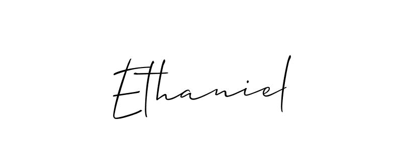 Ethaniel stylish signature style. Best Handwritten Sign (Allison_Script) for my name. Handwritten Signature Collection Ideas for my name Ethaniel. Ethaniel signature style 2 images and pictures png