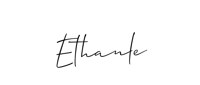 Design your own signature with our free online signature maker. With this signature software, you can create a handwritten (Allison_Script) signature for name Ethanle. Ethanle signature style 2 images and pictures png