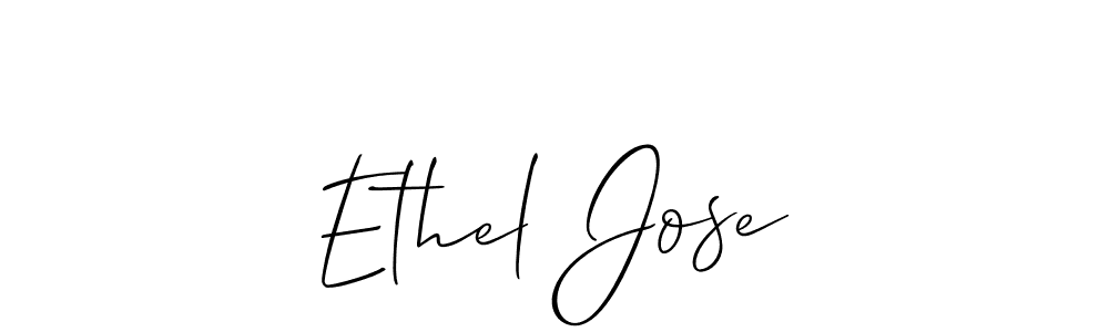 The best way (Allison_Script) to make a short signature is to pick only two or three words in your name. The name Ethel Jose include a total of six letters. For converting this name. Ethel Jose signature style 2 images and pictures png