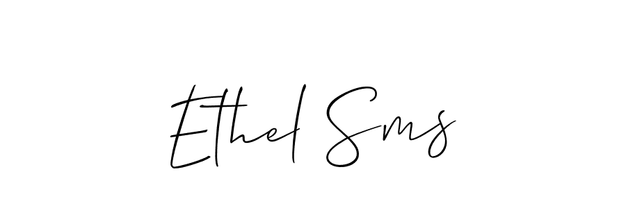 Also You can easily find your signature by using the search form. We will create Ethel Sms name handwritten signature images for you free of cost using Allison_Script sign style. Ethel Sms signature style 2 images and pictures png